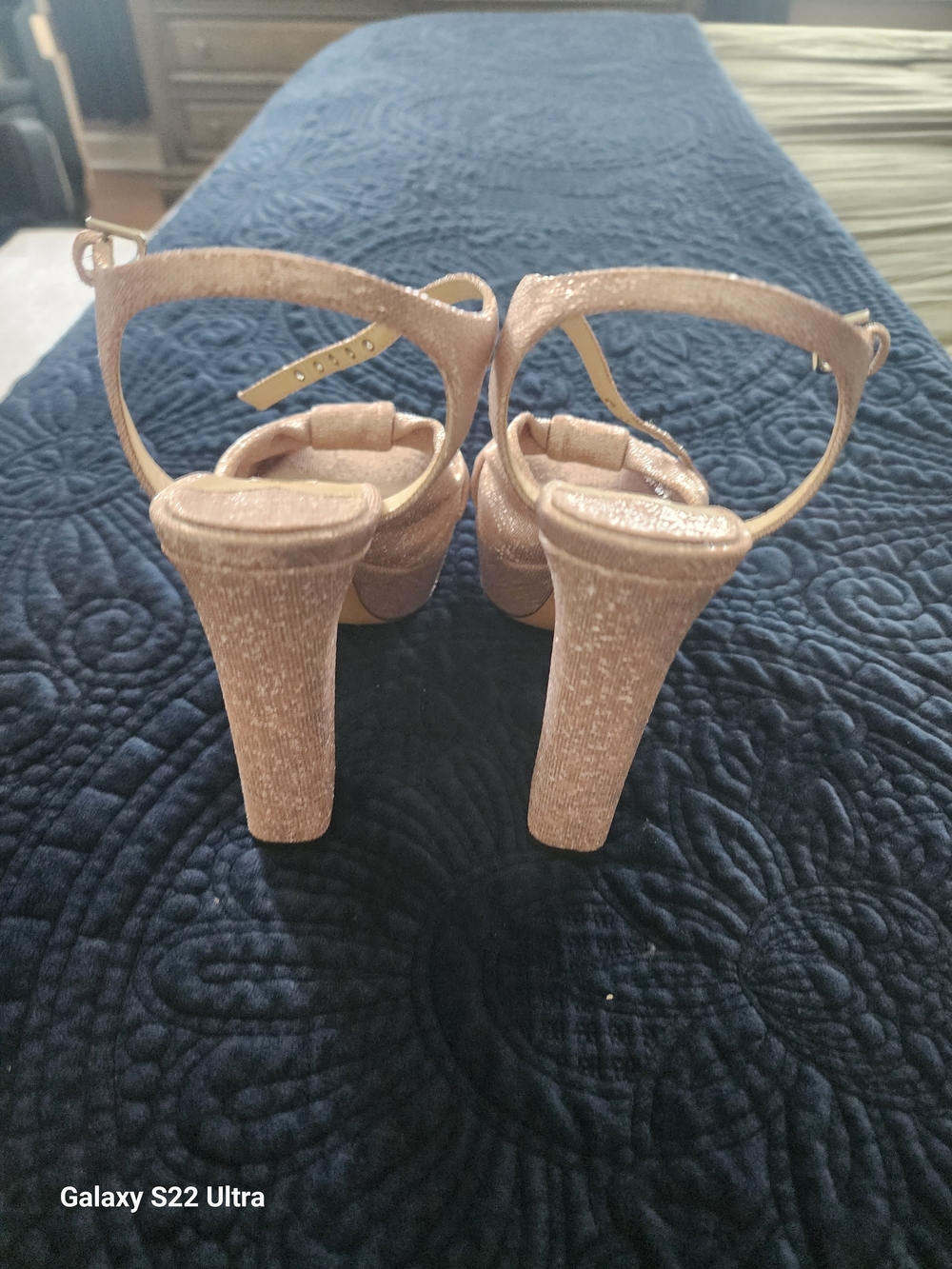 Jimmy Choo Rose Gold Bow Slingback Heels - Picture 4 of 5
